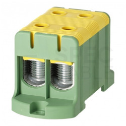 Złączka szynowa 2-torowa Al/Cu 16-95mm2 na TH35 żółto-zielony FJ-E95/2/D HEDO