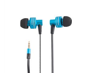 Słuchawki douszne z mikrofonem niebieskie