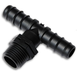 Trójnik GZ 1/2" 2x wtyk na wąż 16mm do węży kroplujących rur montażowych Bradas DSWA06-1216L