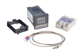 Regulator temperatury Sterownik REX C100 + SSR 25DA + termopara K