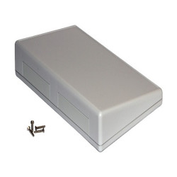 Obudowa ABS, Plastik szerokość zew. 140 mm długość zew. 220 mm wys. zew. 46 mm Hammond IP54 Jasnoszary