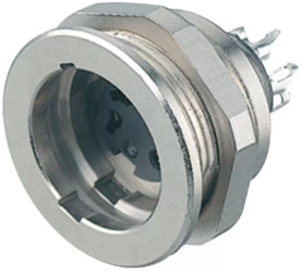 Panel socket, 5 pole, solder connection, push pull, straight, 09 4816 25 05