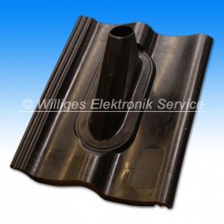 Kunststoff Dachpfanne, Doppel-S, schwarz