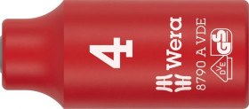 Klucz nasadowy 8790 A VDE Zyklop, izolowany, 1/4, 4 x 41 mm, WERA 05005930001