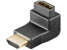 Adapter kątowy HDMI, pozłacany