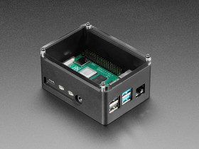 Adafruit Anidees Black Extra High Raspberry Pi 4 Case