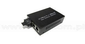 Konwerter światłowodowy 2x10/100M RJ-45/SC, SM 1310nm, 20km