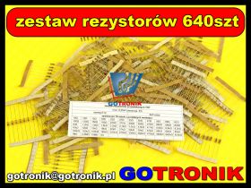 Zestaw rezystorów przewlekanych 0,25W x 640 szt. szereg E12