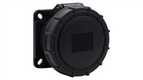 Gniazdo Siłowe Tablicowe Proste 16A 5P 380V-415V /Fe/ Ip67 Czarne