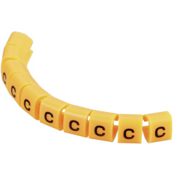 TruComponents 40989 Pre-printed Cable marker C OD 3-3.60mm