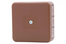 Puszka hermetyczna H55-S 85x85x37 IP55 12-wylotowa brązowa