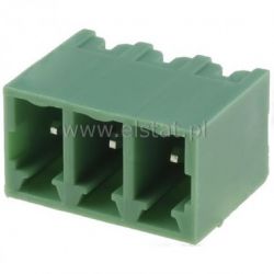 Listwa do PCB pionowa 3- zaciski męska r = 3,81