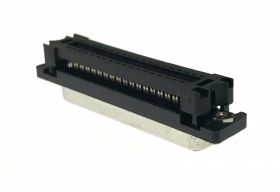 Gniazdo DB37 żeńskie proste zaciskane na taśmę