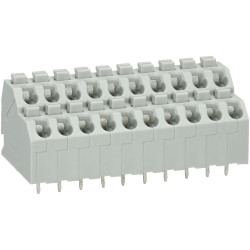 WAGO 250-710 20 Pole Double Deck Pushbutton, PCB Terminal Block 5mm Pitch