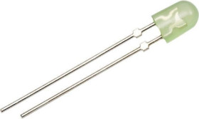 LED, THT, oval, Ø 3.8 mm, green, 525 nm, 1700 to 2900 mcd, 110°, 544PGD2I-G5-2B-T