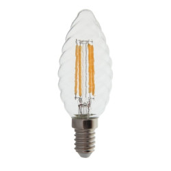 Ściemnialna żarówka LED E14 świeczka C35 przezroczysta twist filament 4W 400lm 3K VT-1985D SKU214367 V-Tac