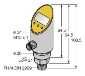 Przełącznik Turck 6833509, -1 bar do 16 bar, 1 szt.