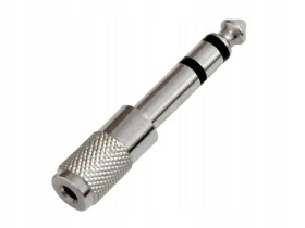 Redukcja wt.Jack 6,3/gn.Jack 3,5 stereo metal