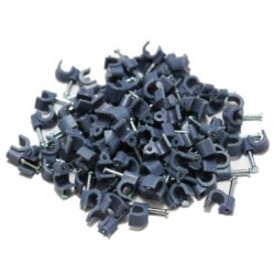 Uchwyt kabla okrągłego flop KN-5 szary UV /opakowanie 100szt/