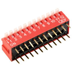 R-TECH 800037 DIL Switch, Piano Key 12-way 24-pin