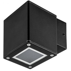 Oprawa elewacyjna BLOK-K-K-B 1xGU10 czarna hermetyczna IP44 kinkiet / na zewnątrz