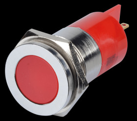 Q22F1CXXR220E Indicator LED, 220 V AC, 22 mm, FASTON, red/BrC