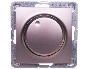 IMPRESJA Ściemniacz przyciskowo-obrotowy /żarowy i halogenowy/ tytan ŁP-8Y/m/23