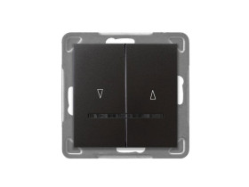 IMPRESJA Wyłącznik żaluzjowy z podświetleniem niebieskim z blokadą mechaniczną antracyt ŁP-7YBS/m/50 OSPEL