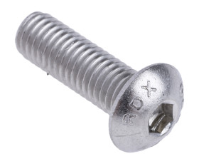 Śruba imbusowa M5 długość 16mm Gniazdo sześciokątne wypukłe Stal nierdzewna RS PRO