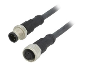 M12A10ML12AFLSB001 Kabel do czujników/automatyki 10PIN M12-M12 1m wtyk wtyk