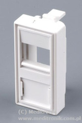 Adapter Mosaic 45x22,5 na 1 moduł RJ45 keystone z przesłoną