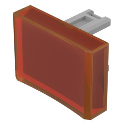 Soczewki do wskaźników, 31-904, Pomarańczowy, Prostokąt, długość: 21.5