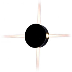 Kinkiet LED VT-706 4W 3000K 440lm IP65 Okrągły Czarny 8215