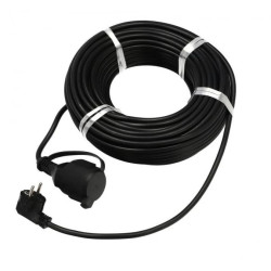 Przedłużacz ogrodowy czarny 25m (3X1,5mm) IP44, gniazdo Schuko HOROZ ELECTRIC