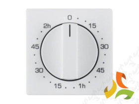 BERKER Q.1/Q.3/Q.7 Płytka czołowa z pokrętłem regulacyjnym do wyłącznika czasowy 0-120min. biały aksamit 16336089 HAGER