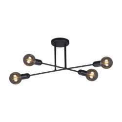 Lampa sufitowa SITYA BLACK, styl loftowy, odkryte żarówki E27 K-4382 Kaja Lighting