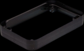 Intermediate ring, PMMA, (L x W x H) 68 x 108 x 16 mm, black, for SOFT-CASE M, A9151219