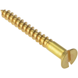ForgeFix CSK210BR Wood Screw Slotted CSK Solid Brass 2 x 10 Box 200