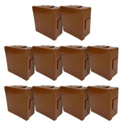 Puszka hermetyczna natynkowa 86x86x40mm 4-wlotowa, z dławikami gumowymi, IP55 zamknięcie na klik, brązowa EDO 10szt