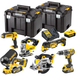 DEWALT DCK665P3T XR Compact 6 Piece Wood Working Kit 18V 3 x 5.0Ah Li-ion