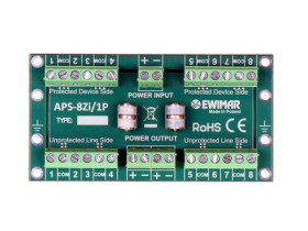Ogranicznik przepięć 8 wewnętrznych linii alarmowych i zasilania, APS-8Zi/1P