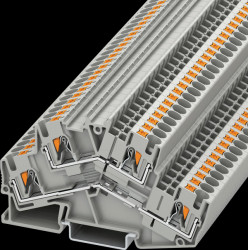 3211832 Double-deck terminal block, PTTBS 4, gray