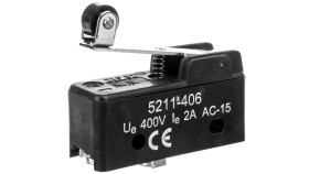 Wyłącznik Krańcowy Miniaturowy 1Co Z Rolką Wzdłuż Dźwigni W0-5211-406