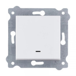 Łącznik pojedynczy z podświetleniem 250V 10A Biały 201/01