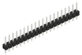 Pin header, 20 pole, pitch 2.54 mm, straight, black, 10048077
