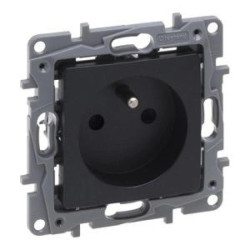 Niloe Selection Gniazdo 2p+z 16A 250V (z przesłoną, zaciski automatyczne) antracyt 762225