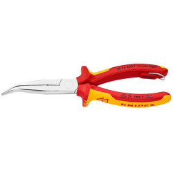 Knipex 26 26 200 T Snipe Nose Side Cutting Pliers With Tether Attachment 200mm