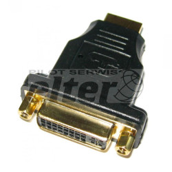 Złącze HDMI wtyk - DVI gniazdo 24+5 przejściówka