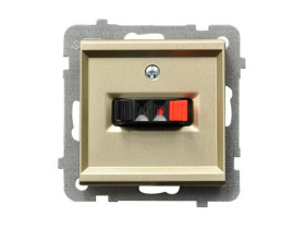 SONATA Gniazdo głośnikowe pojedyncze szampański złoty GG-1R/m/39 OSPEL