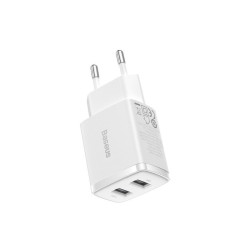 Ładowarka Sieciowa 2xUSB BASEUS Biała 10,5W 2A CCXJ010202